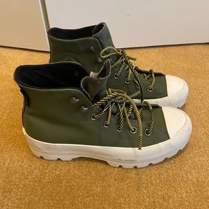 Leather Platform converse